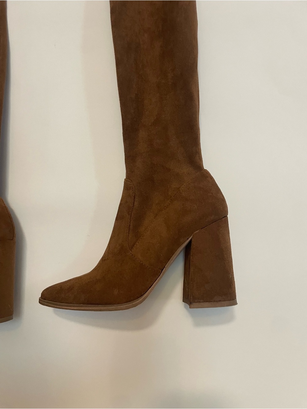 Steve Madden Brown Suede Over-the-Knee Block Heel Boots size 5